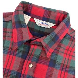 Dakota Five Brother Flannel Shirt Men's XL Red Green Plaid Made USA